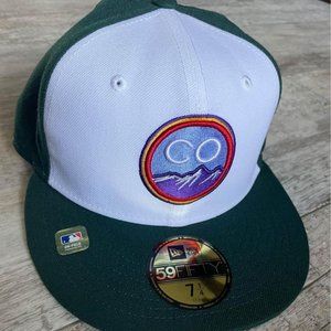 Size 7 1/4 New Era Colorado Rockies On-Field Fitted Hat